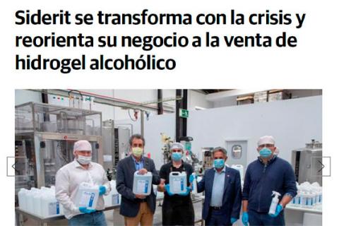 Siderit: De elaborar ginebra a producir y comercializar hidrogel alcohólico